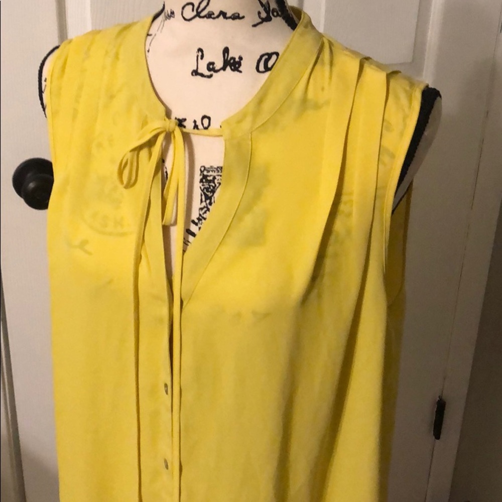 Sunshine Yellow Sleeveless Blouse
